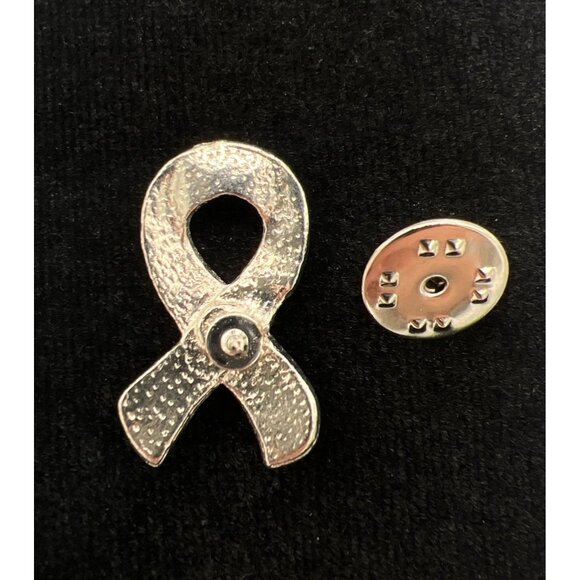 Awareness Ribbon Enamel Pin Peach Cancer Support Lapel Accessory - Picture 5 of 5